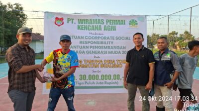 Karang Taruna Desa Toiba Menerima Bantuan Dari PT Wiramas Permai,Melalui CSR 30 Juta Rupiah.